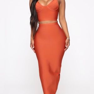 FashionNova 2 Piece Bandage Skirt Set